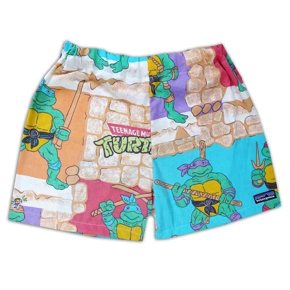 Custom Reworked Vintage 1988 Teenage Mutant Ninja Turtles Bennygonia Shorts - Picture 1 of 8